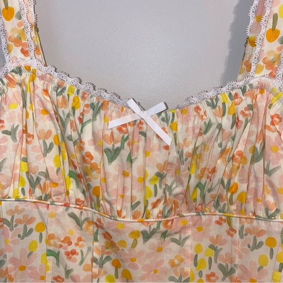 Hello Molly Floral Dress with Lace Underlay (NWT) Size L - Picture 3 of 9